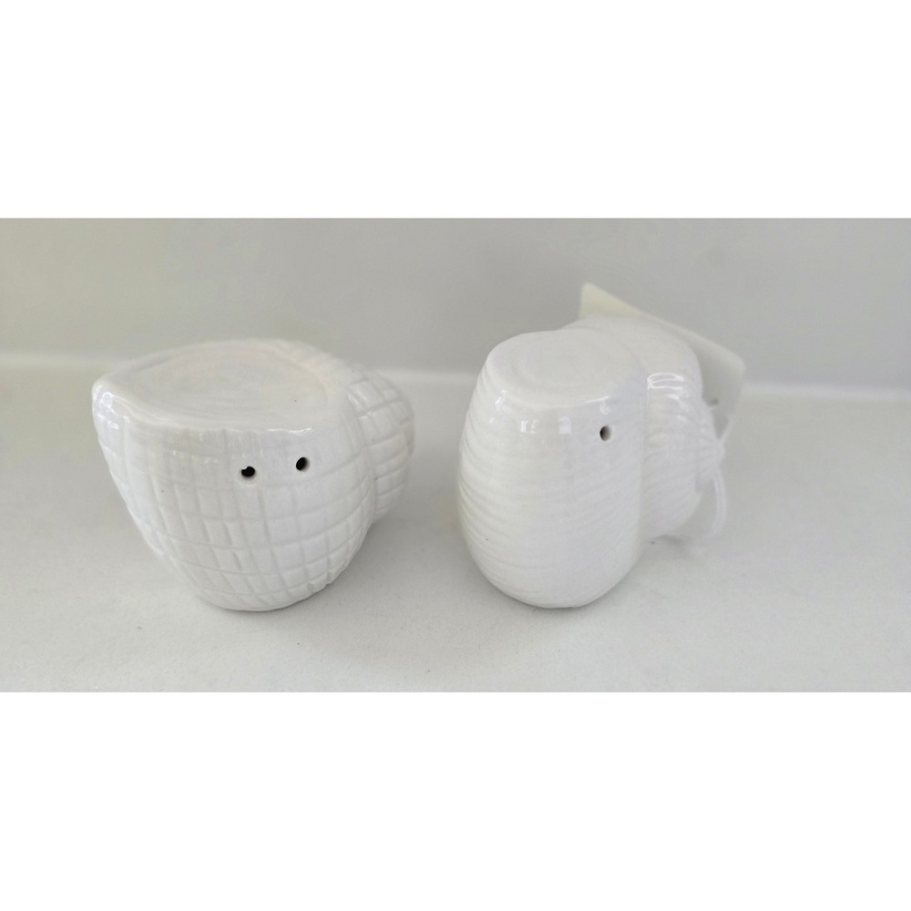 CBK‎ Cream White Ceramic Shell Salt and Pepper Shaker Set CB197529 Coastal Decor